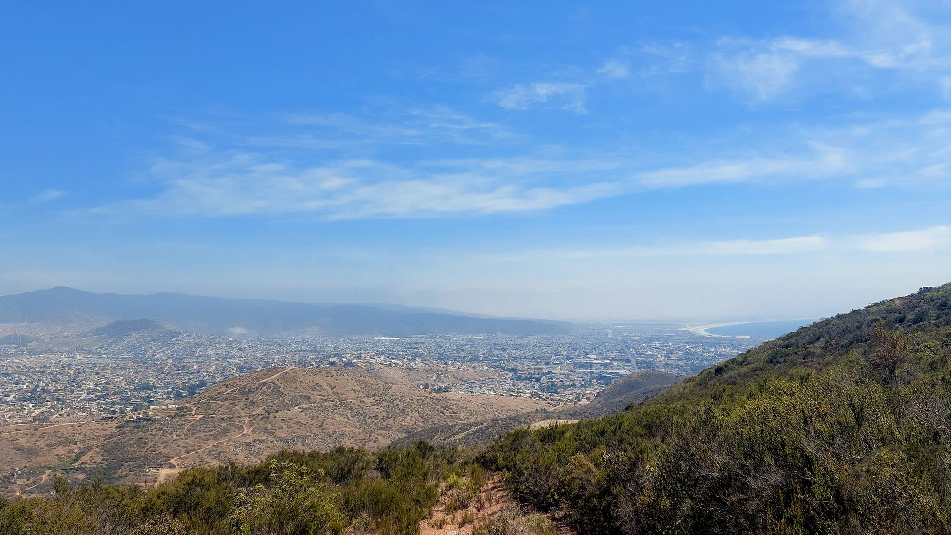 Vista panorámica de 180° desde el desarrollo